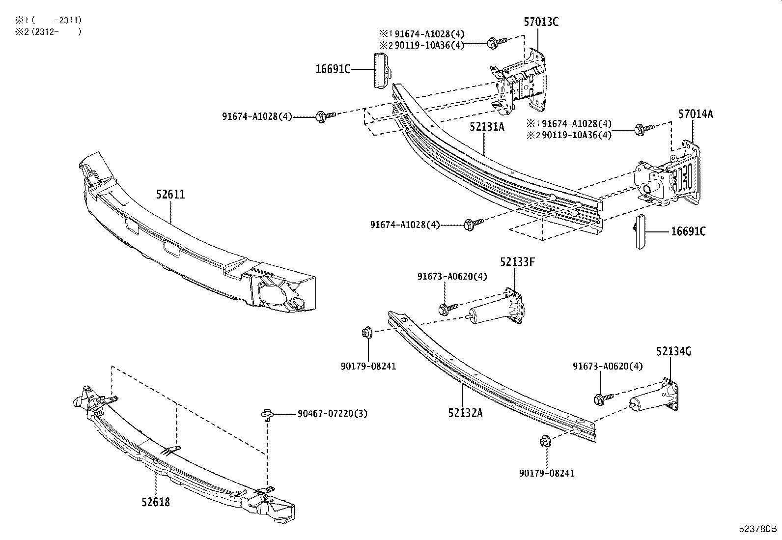 52040-12140 COVER ASSY, FRONT BUMPER HOLE, LH product image