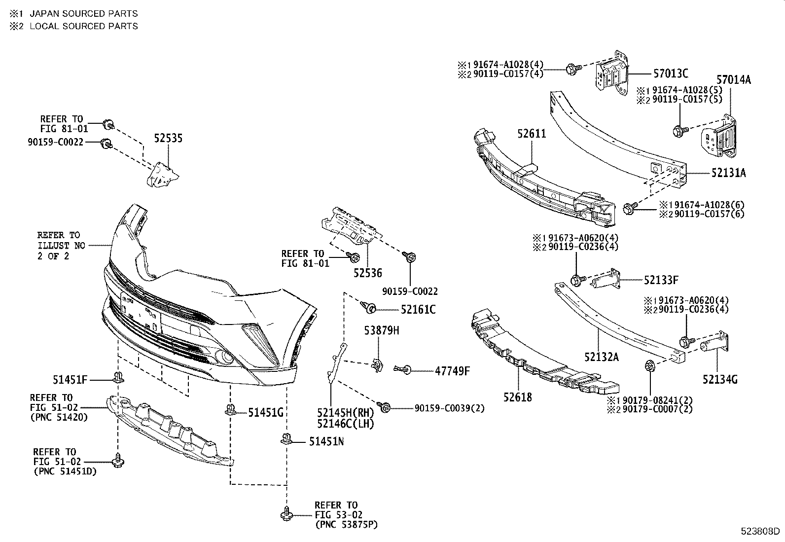 52127-F4290 COVER, FRONT BUMPER HOLE, RH product image