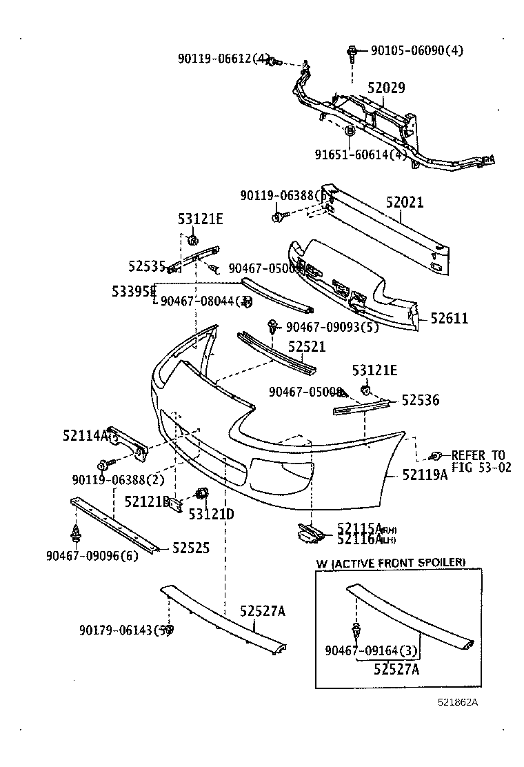 52114-14110 BRACKET, FRONT BUMPER EXTENSION MOUNTING product image