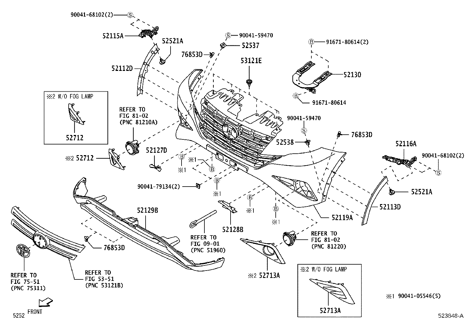 52129-BZ040 COVER, FRONT BUMPER, LOWER product image
