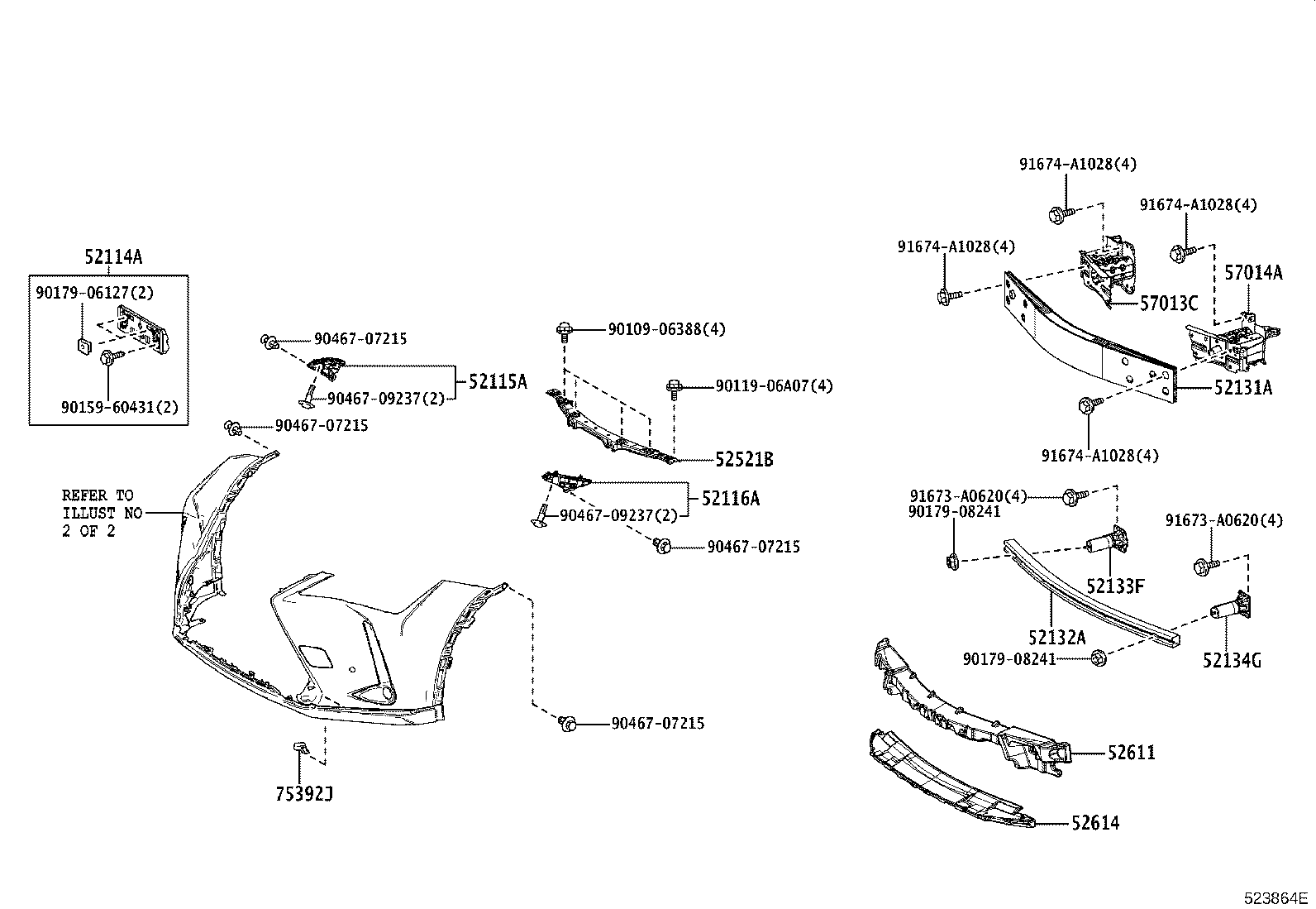 Toyota 52128-76907 COVER, FRONT BUMPER HOLE, LH