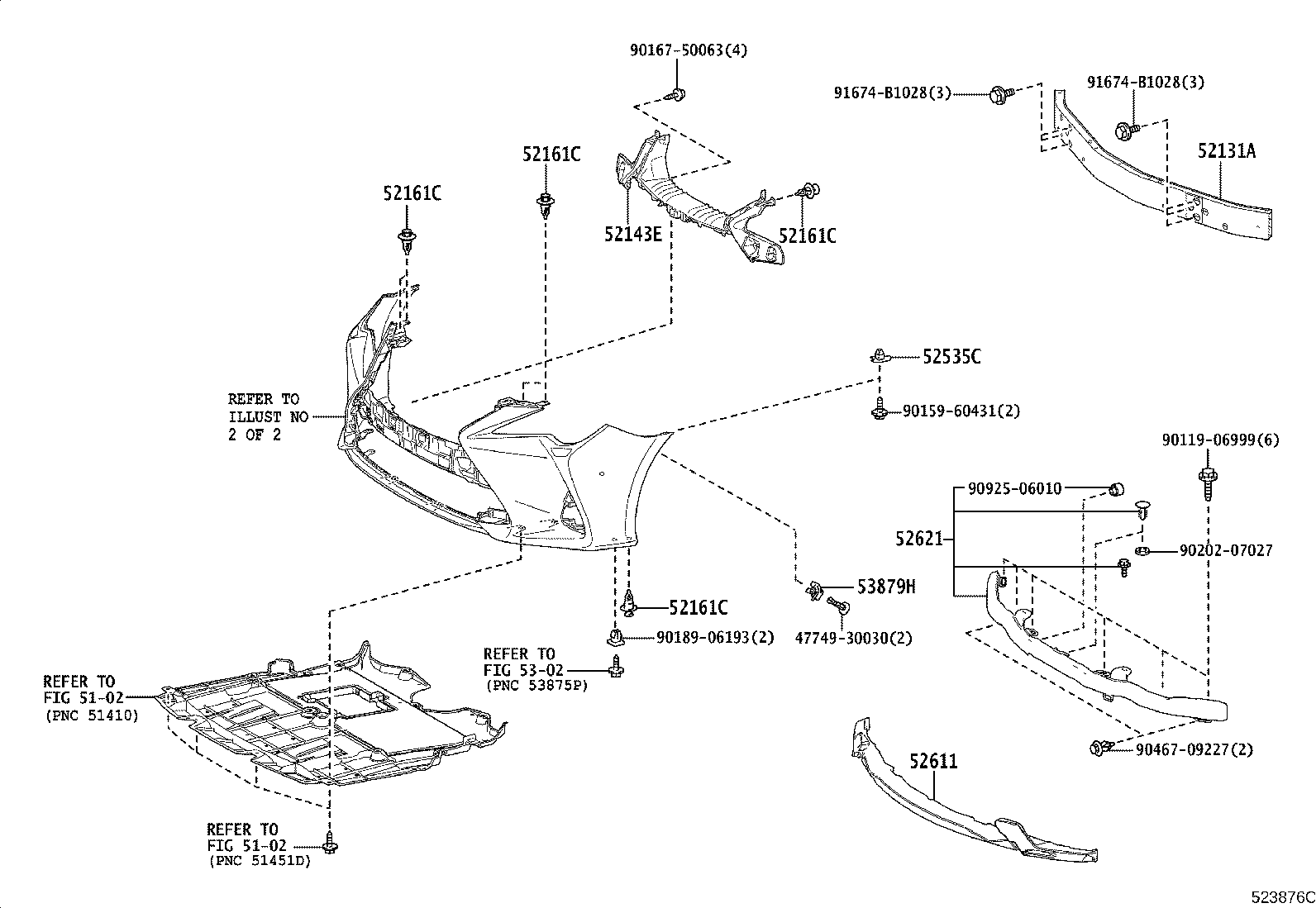 52119-24962-C2 COVER, FRONT BUMPER product image
