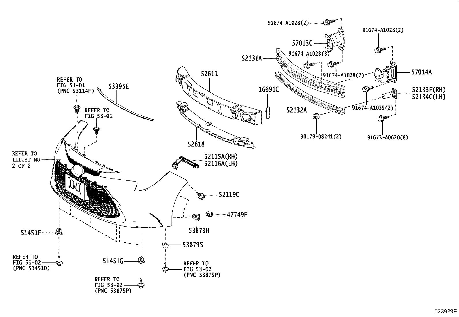 Toyota 52611-12440 ABSORBER, FRONT BUMPER ENERGY