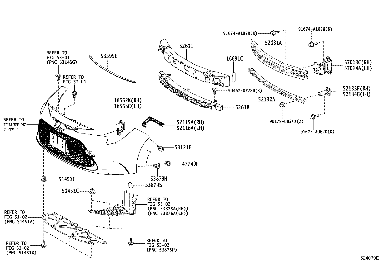 53124-12120 MOULDING, RADIATOR GRILLE SIDE, LH product image
