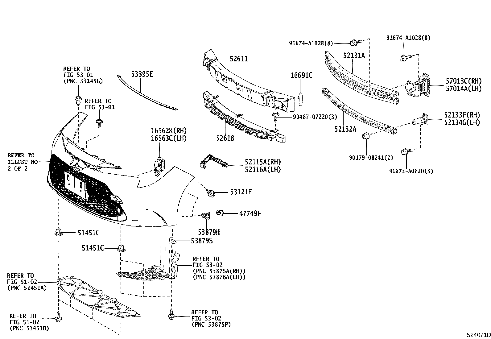 52128-12920 COVER, FRONT BUMPER HOLE, LH product image