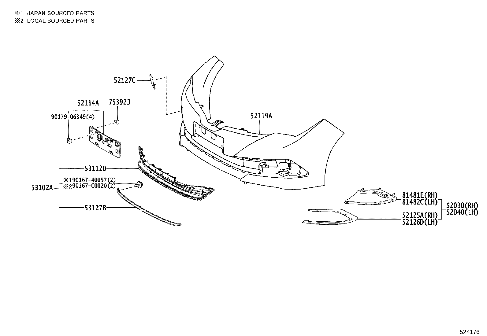 53102-YK010 GRILLE SUB-ASSY, RADIATOR, LWR product image