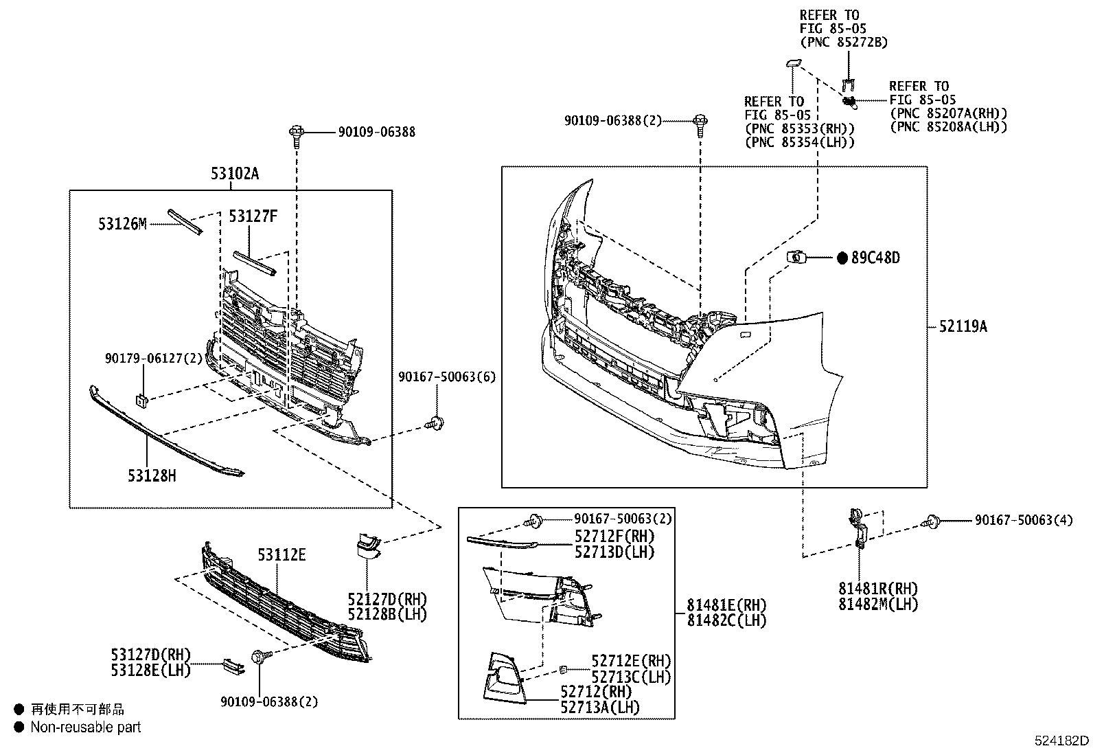 53102-26030 GRILLE SUB-ASSY, RADIATOR, LWR product image