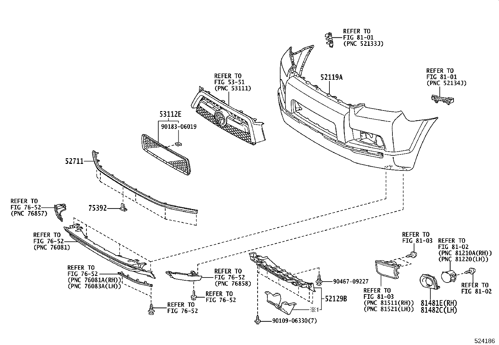 52021-35120 REINFORCEMENT SUB-ASSY, FRONT BUMPER product image