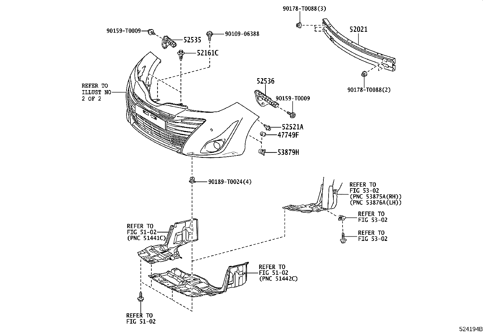 52127-YP901 COVER, FRONT BUMPER HOLE, RH product image