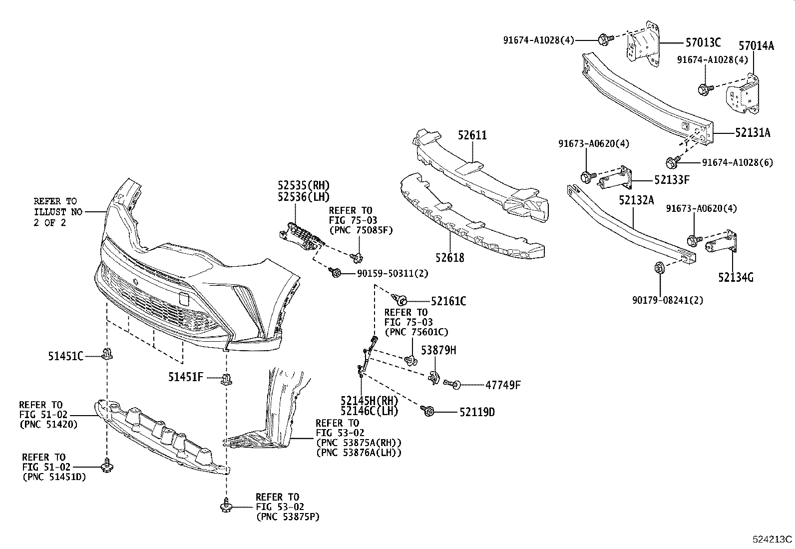 52127-10070 COVER, FRONT BUMPER HOLE, RH product image