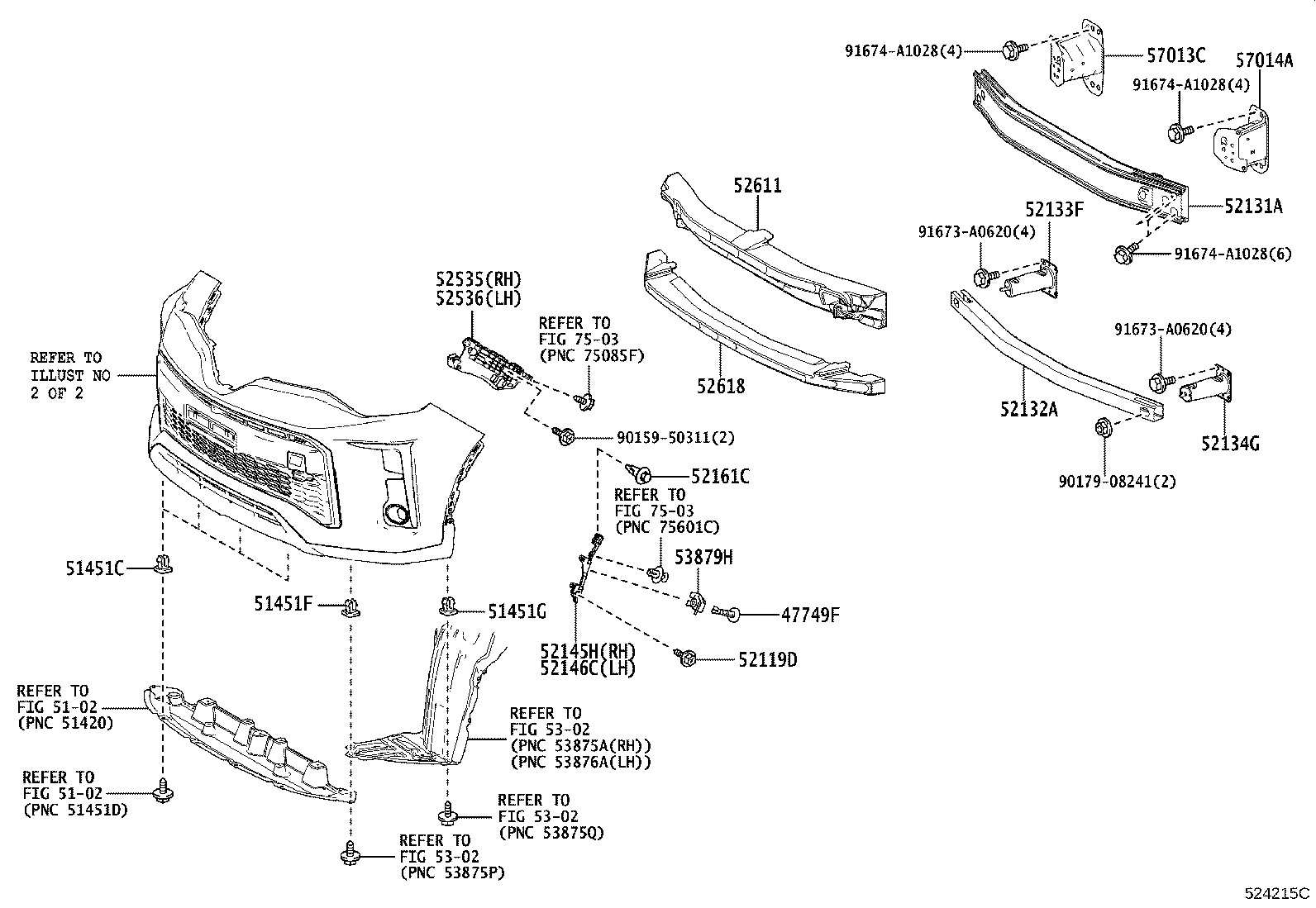 52127-10070 COVER, FRONT BUMPER HOLE, RH product image