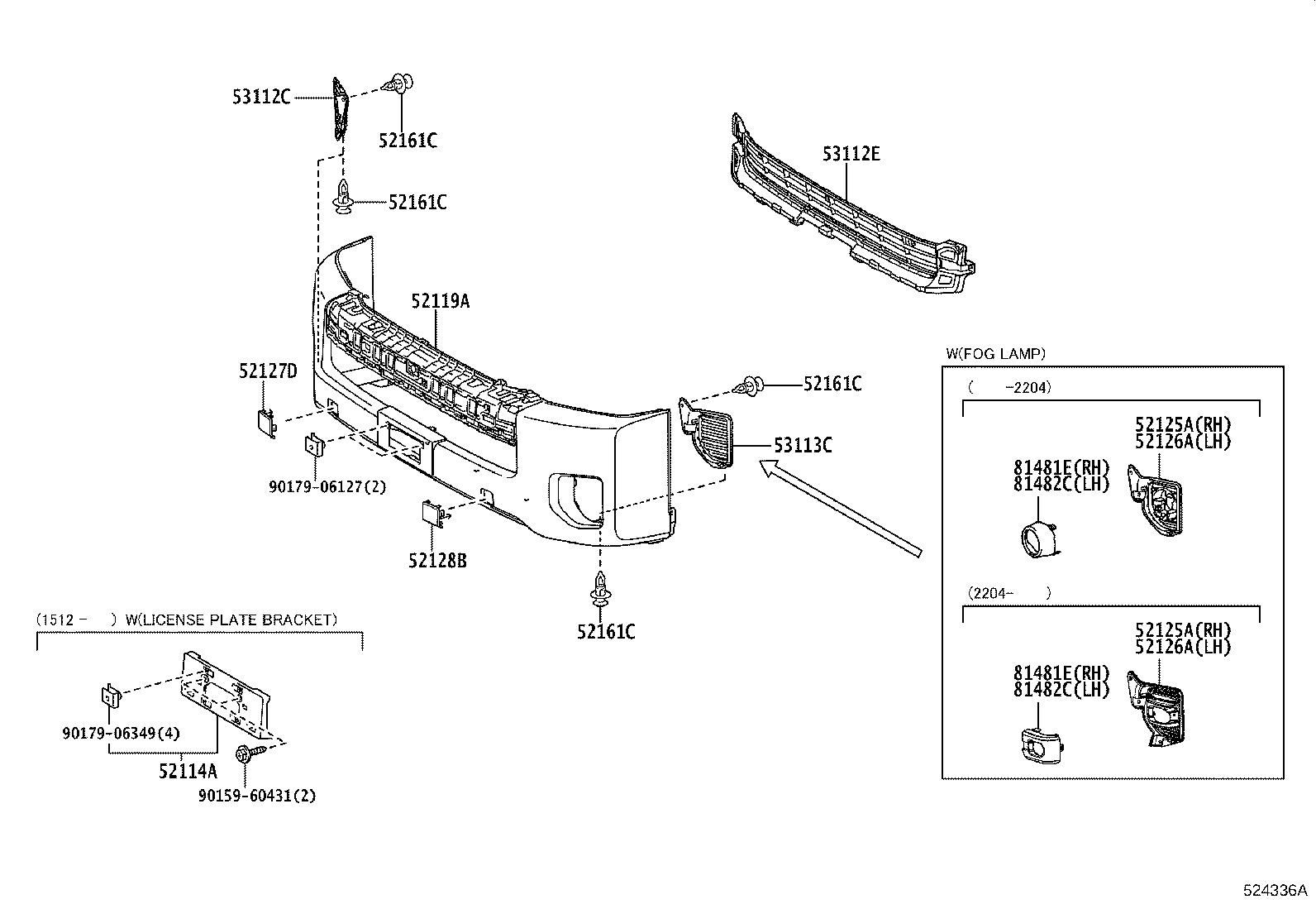 52127-26130-D0 COVER, FRONT BUMPER HOLE, RH product image