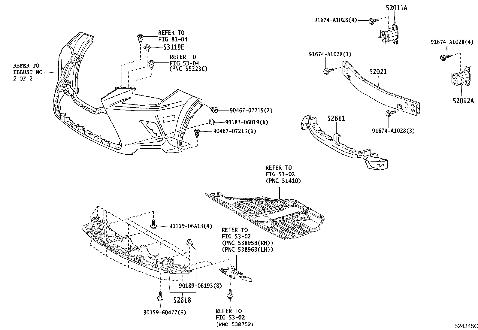 52128-78010 COVER, FRONT BUMPER HOLE, LH product image