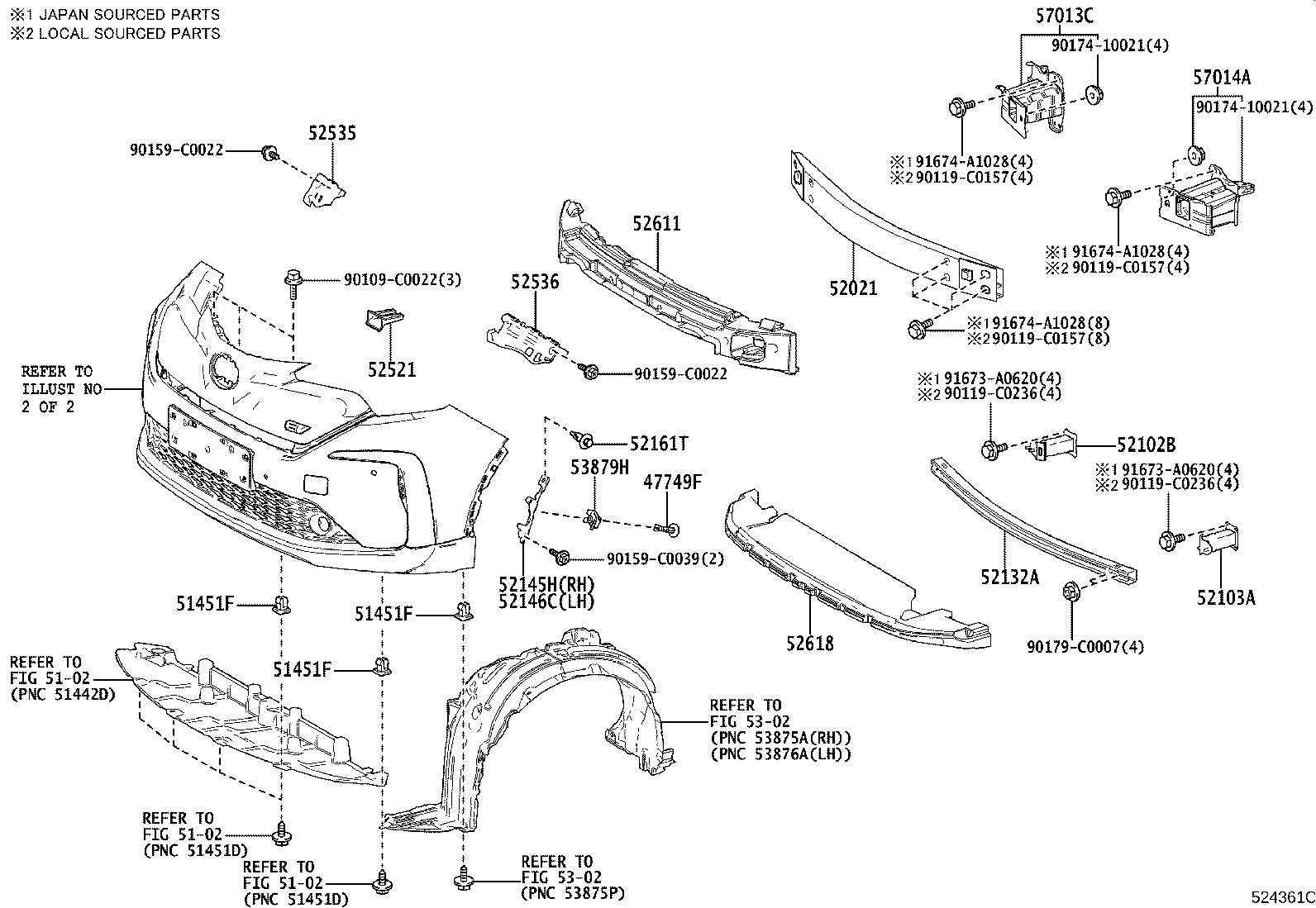 52021-F4020 REINFORCEMENT SUB-ASSY, FRONT BUMPER product image