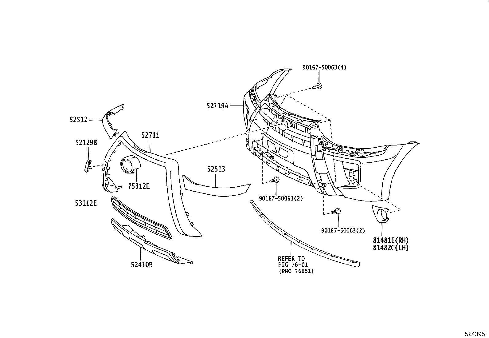 53293-0D030 DEFLECTOR, RADIATOR UPPER AIR product image