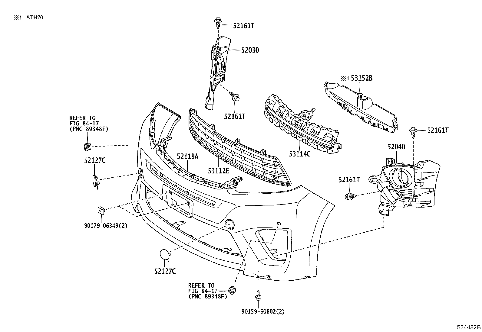 53113-58010 GRILLE, RADIATOR, LOWER LH product image