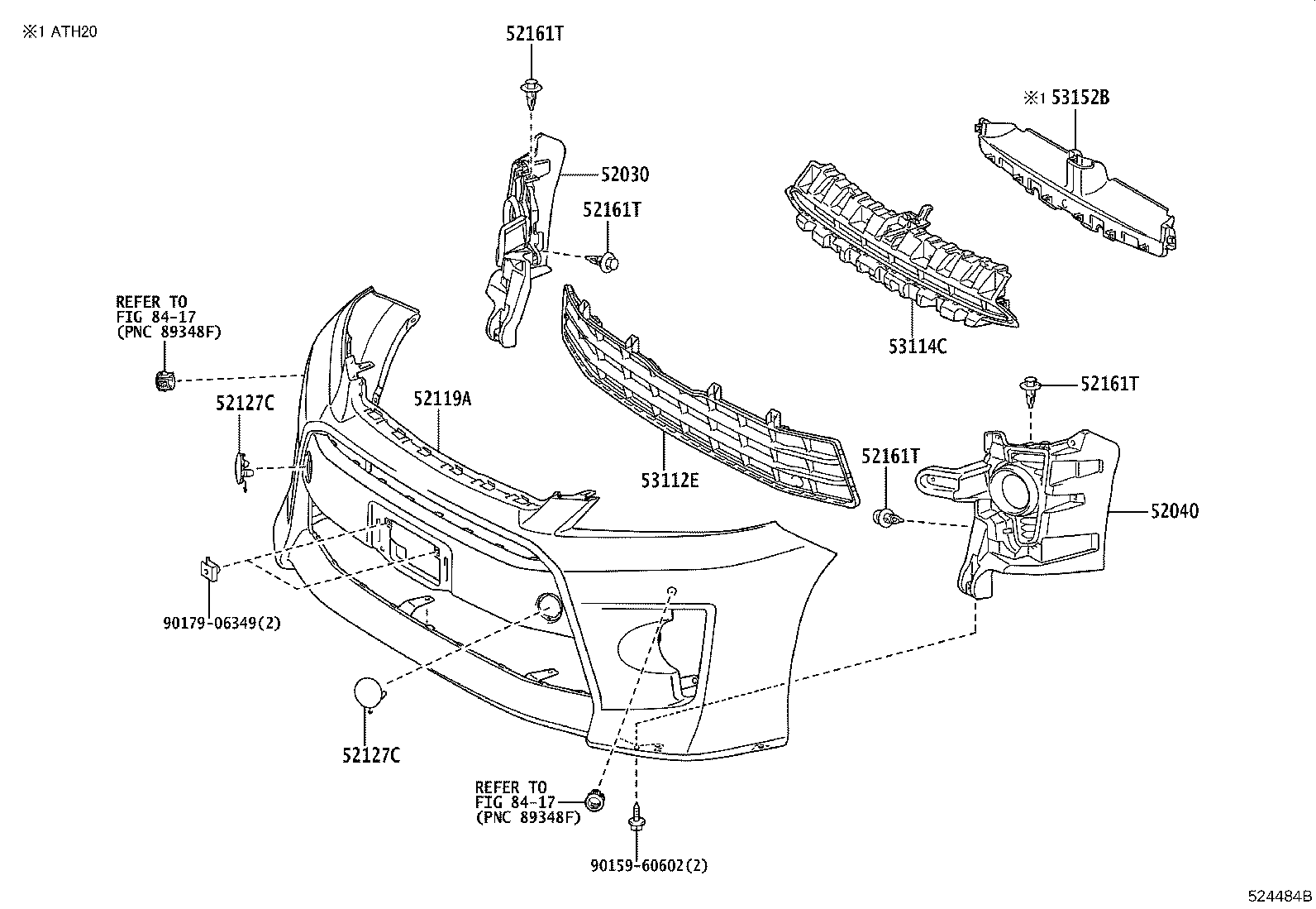 53113-58010 GRILLE, RADIATOR, LOWER LH product image