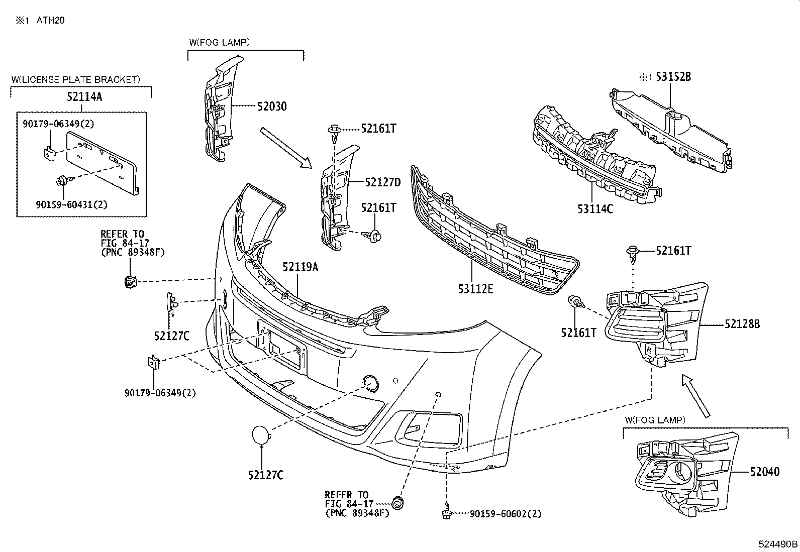 52021-58020 REINFORCEMENT SUB-ASSY, FRONT BUMPER product image