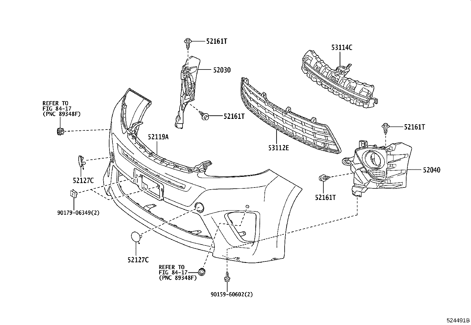 52021-58020 REINFORCEMENT SUB-ASSY, FRONT BUMPER product image