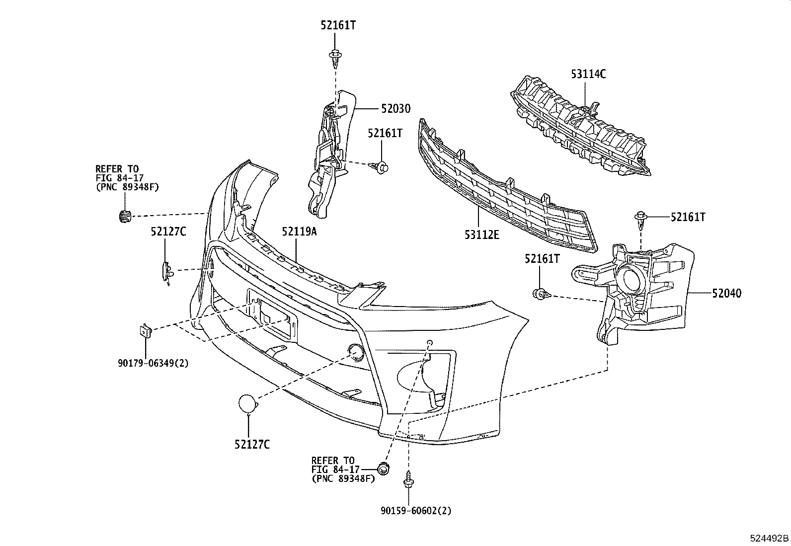 52021-58020 REINFORCEMENT SUB-ASSY, FRONT BUMPER product image