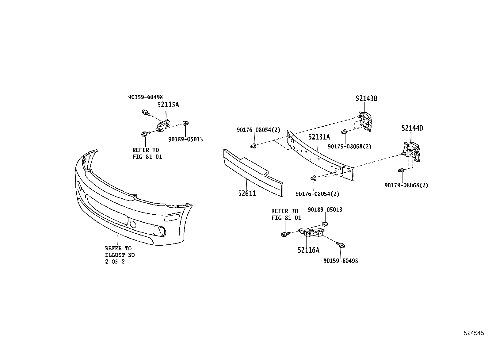 51962-52030 HOOK, FRONT LH product image