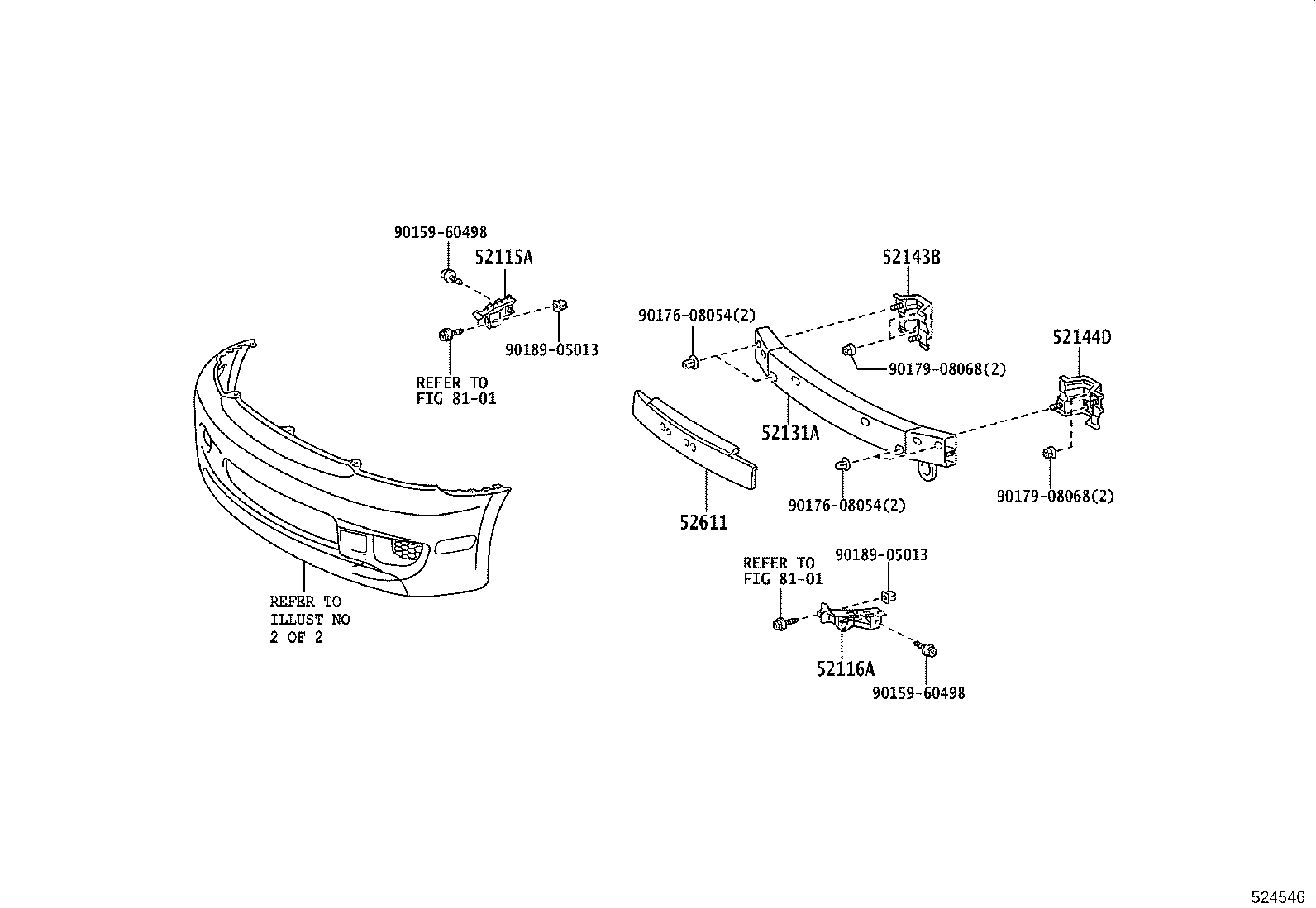 51962-52030 HOOK, FRONT LH product image