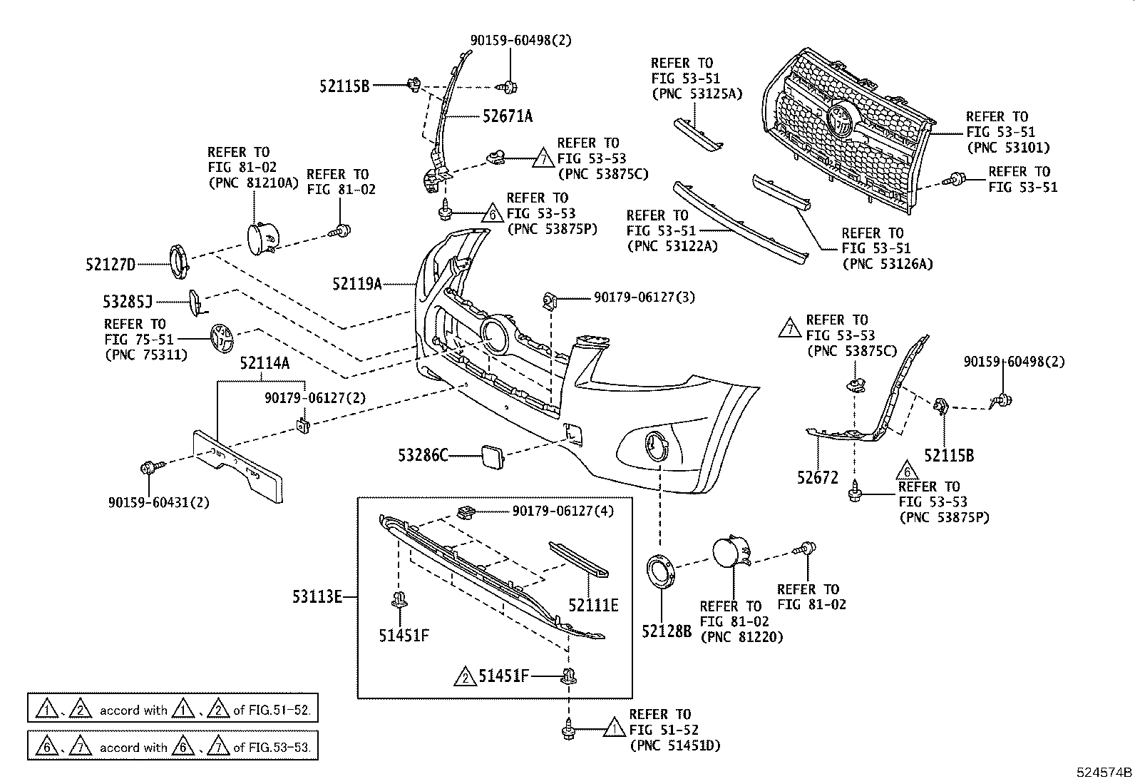 52127-42040 COVER, FRONT BUMPER HOLE, RH product image