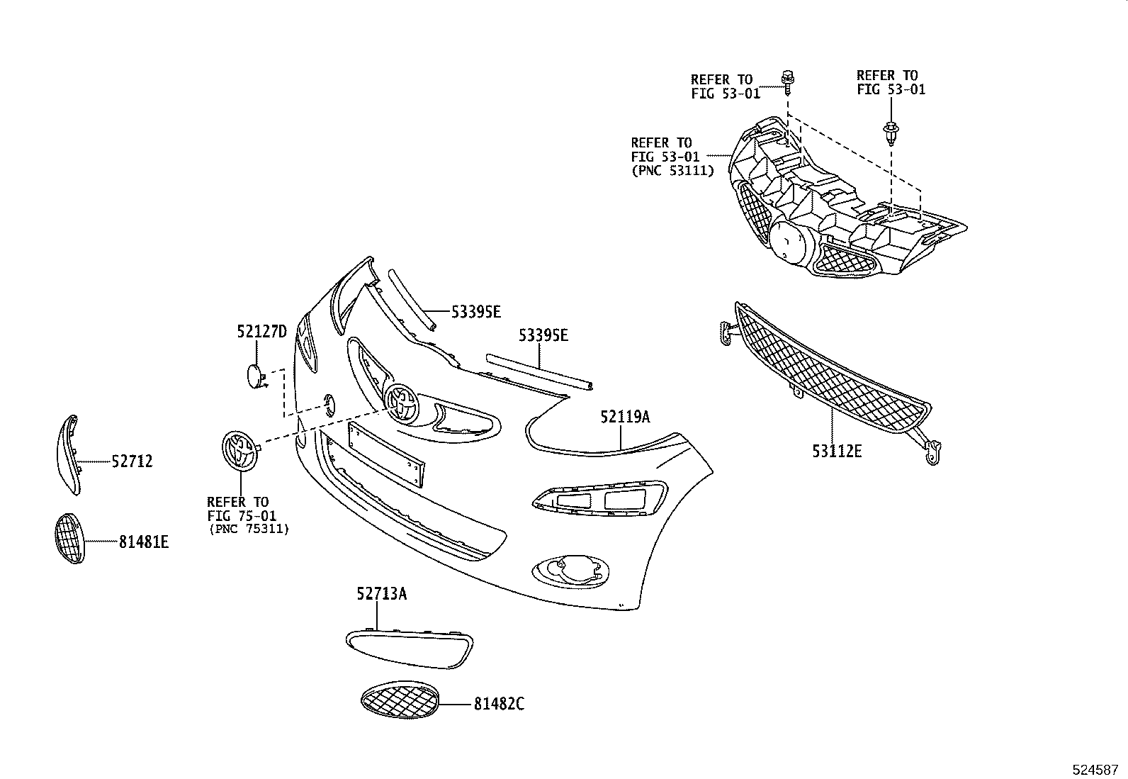 52127-0H902 COVER, FRONT BUMPER HOLE, RH product image