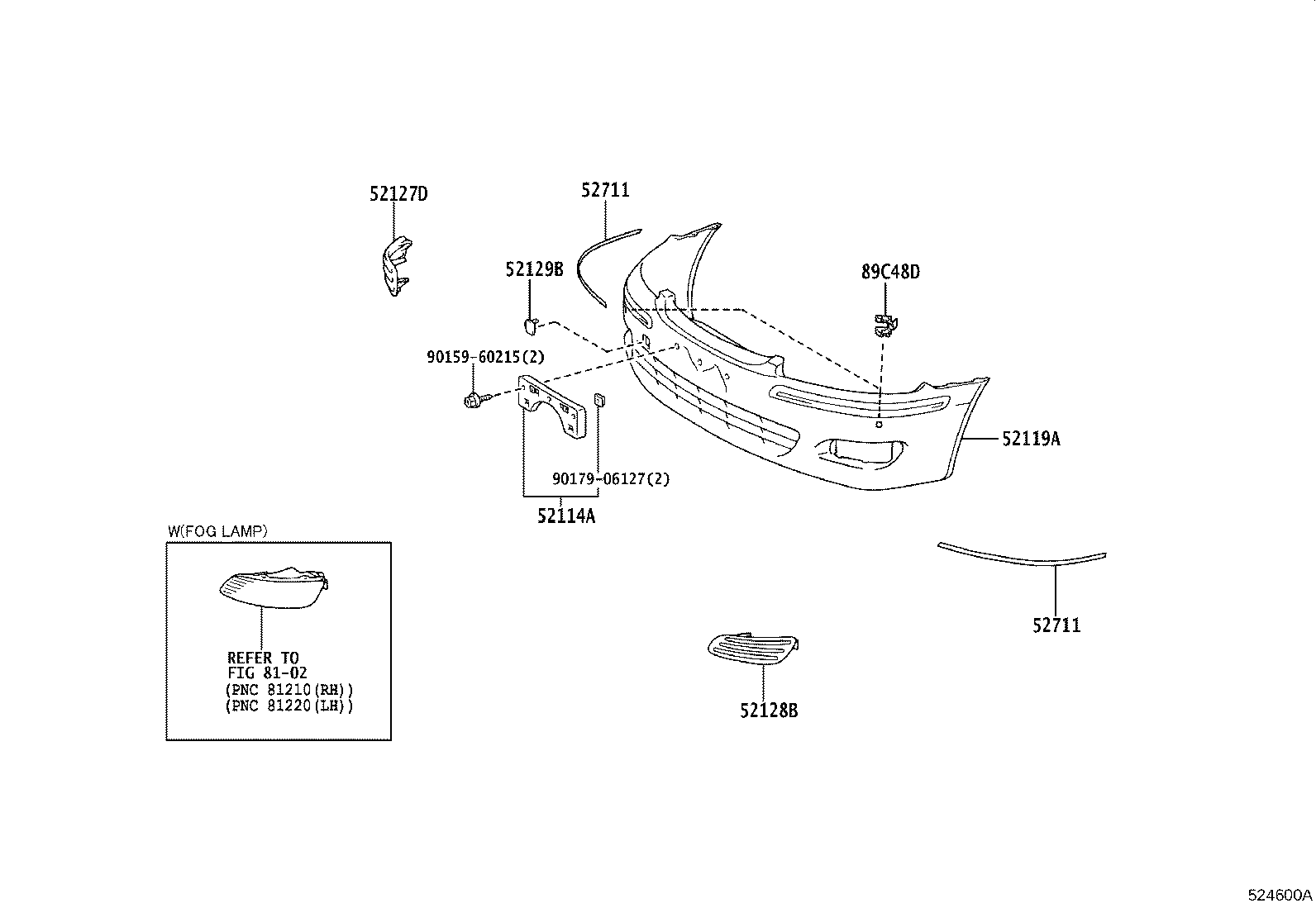 52127-06901 COVER, FRONT BUMPER HOLE, RH product image