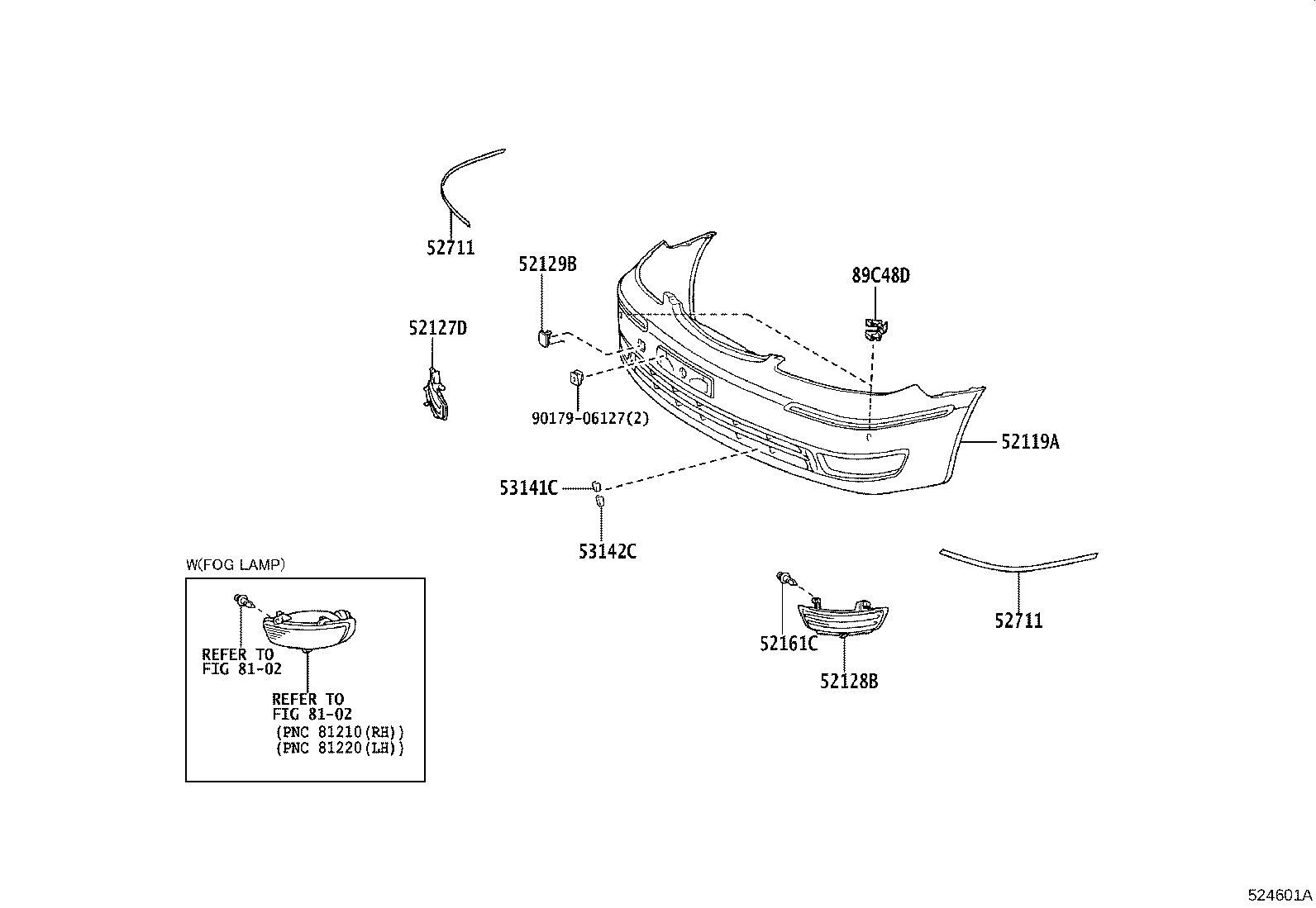 52127-06901 COVER, FRONT BUMPER HOLE, RH product image