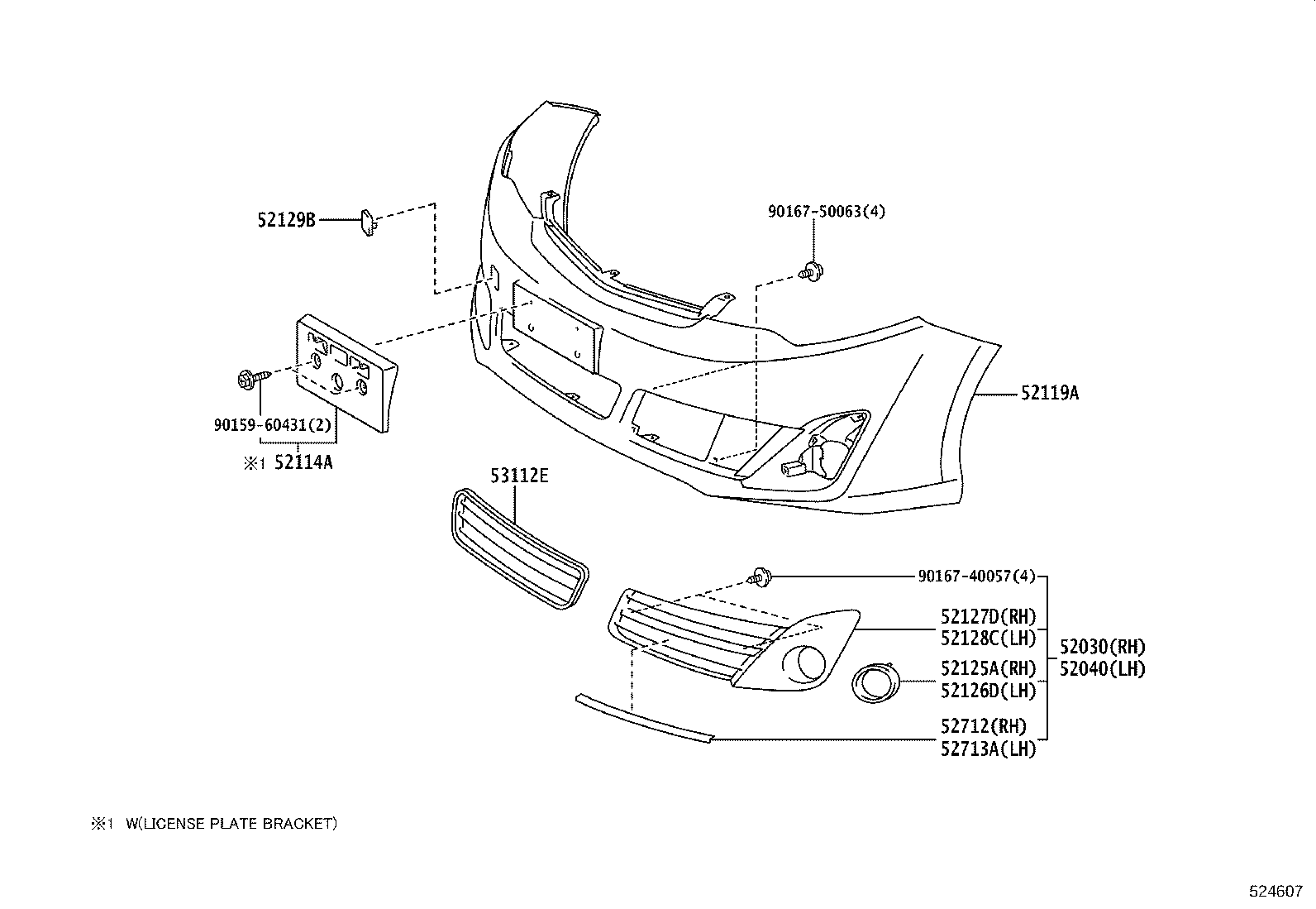 52127-06340 COVER, FRONT BUMPER HOLE, RH product image