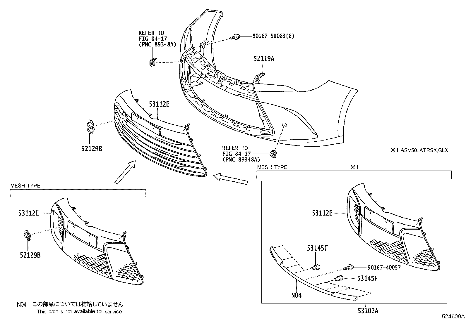 52127-06340 COVER, FRONT BUMPER HOLE, RH product image