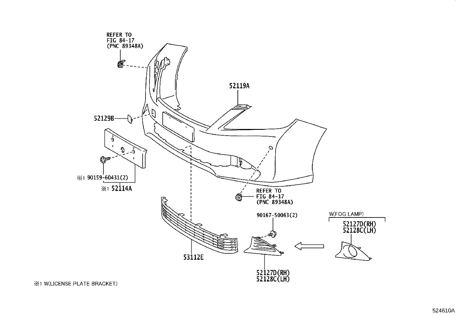 52127-06340 COVER, FRONT BUMPER HOLE, RH product image
