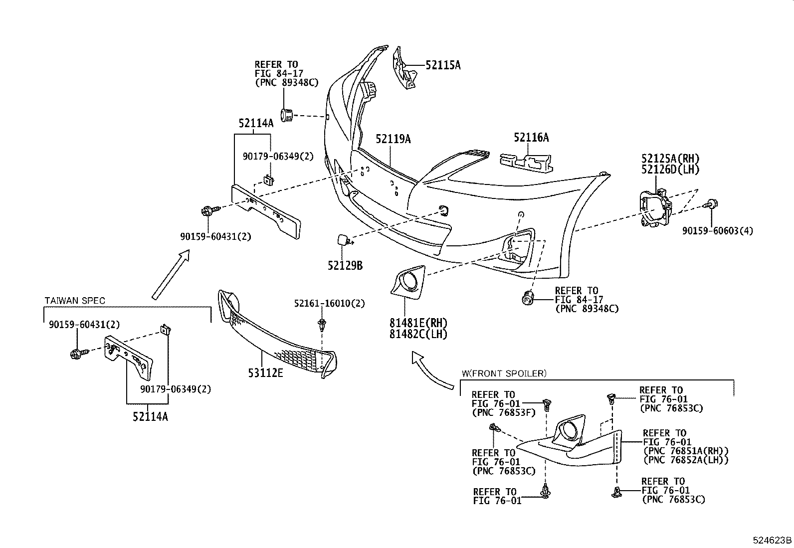 52114-53131 BRACKET, FRONT BUMPER EXTENSION MOUNTING product image
