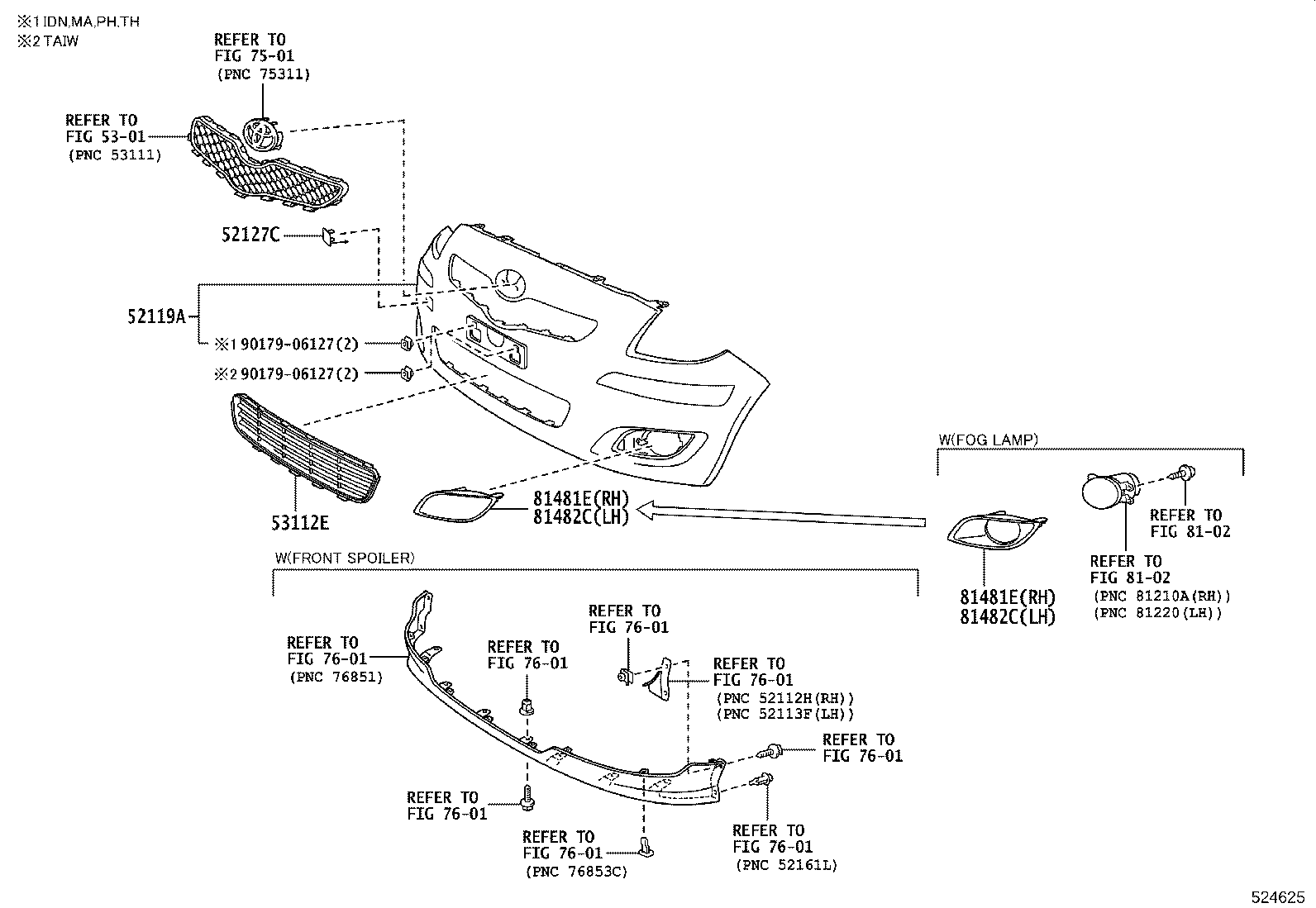 81481-0D110 COVER, FOG LAMP, RH product image
