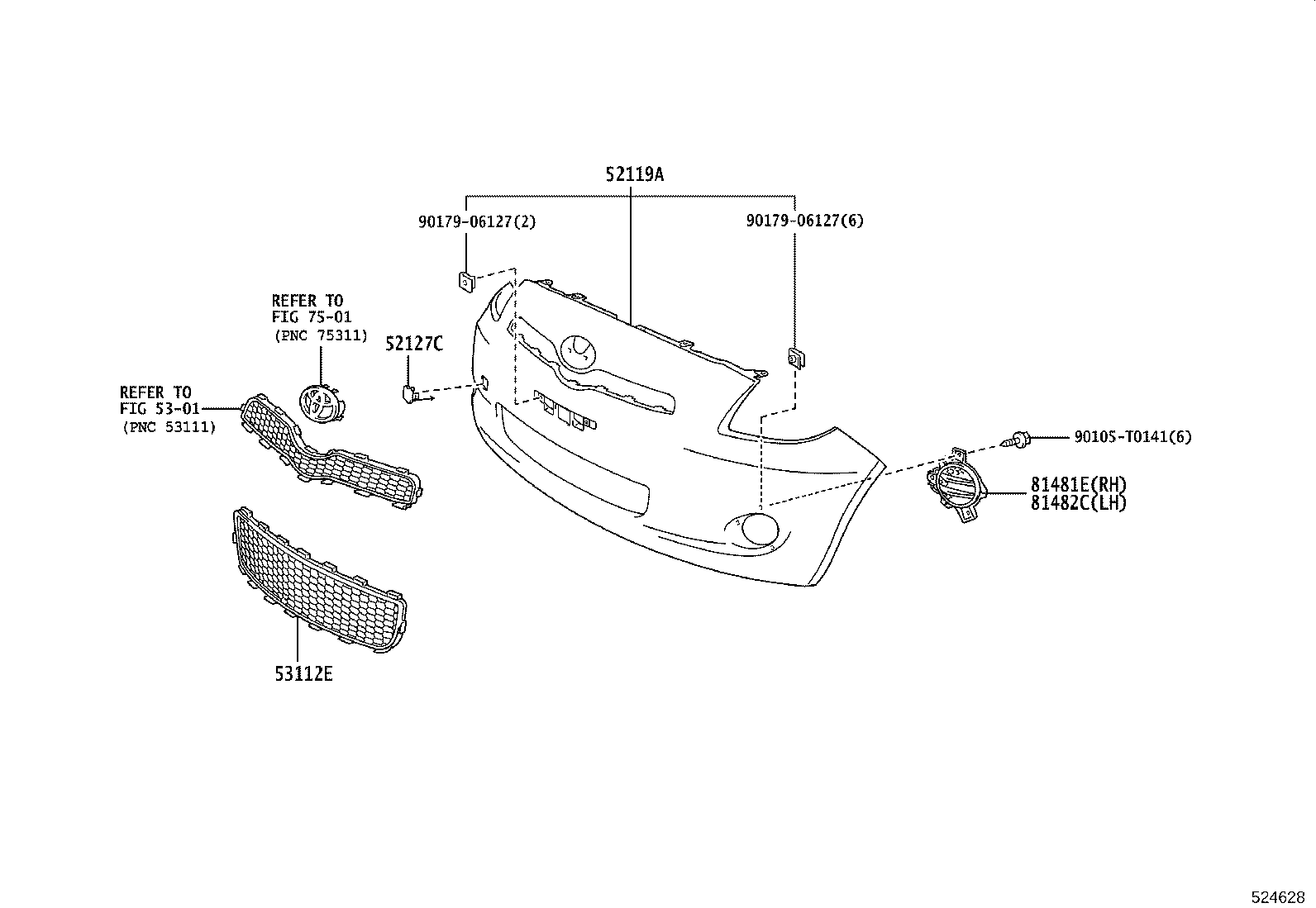 81481-0D110 COVER, FOG LAMP, RH product image