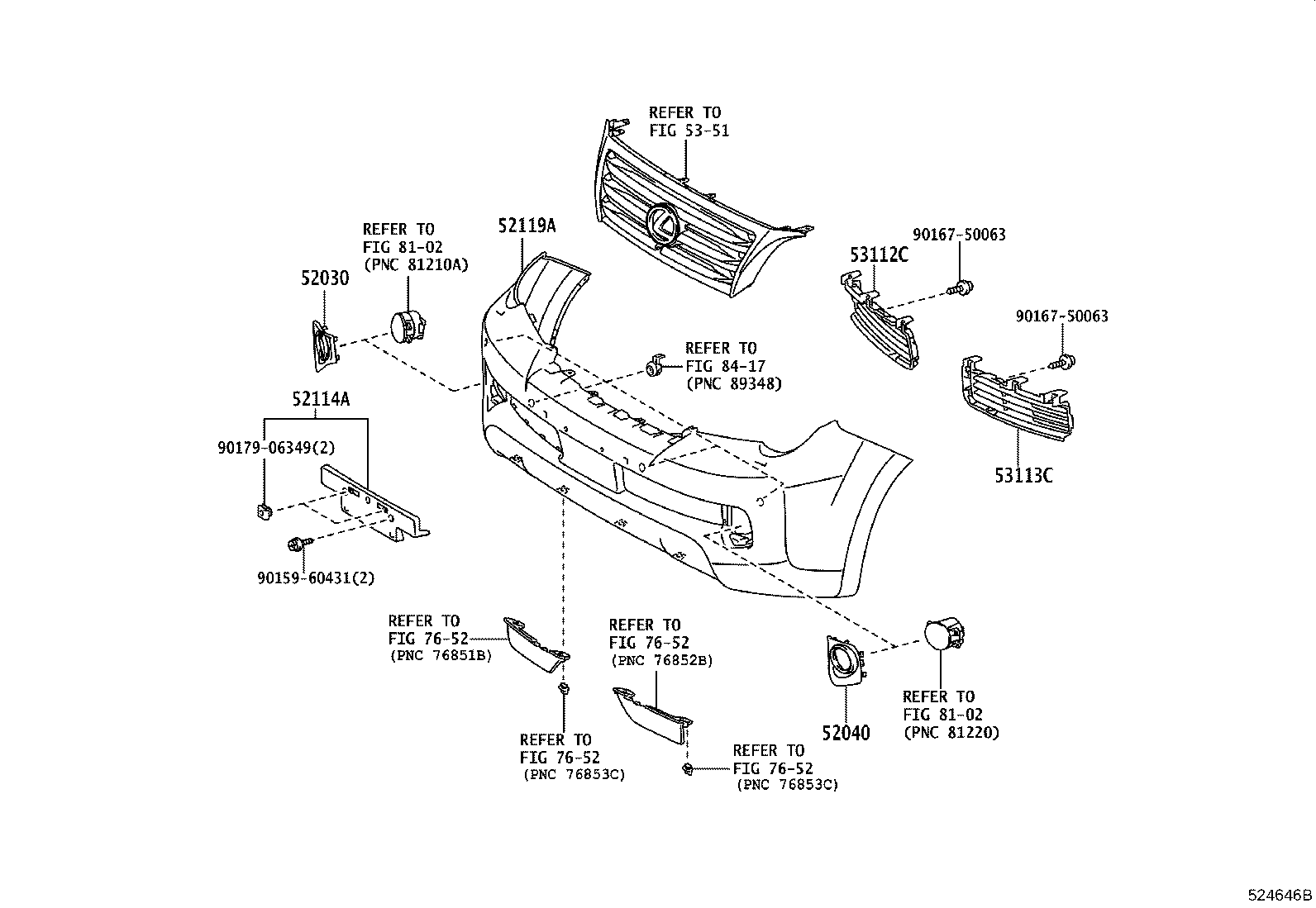 52114-60320 BRACKET, FRONT BUMPER EXTENSION MOUNTING product image