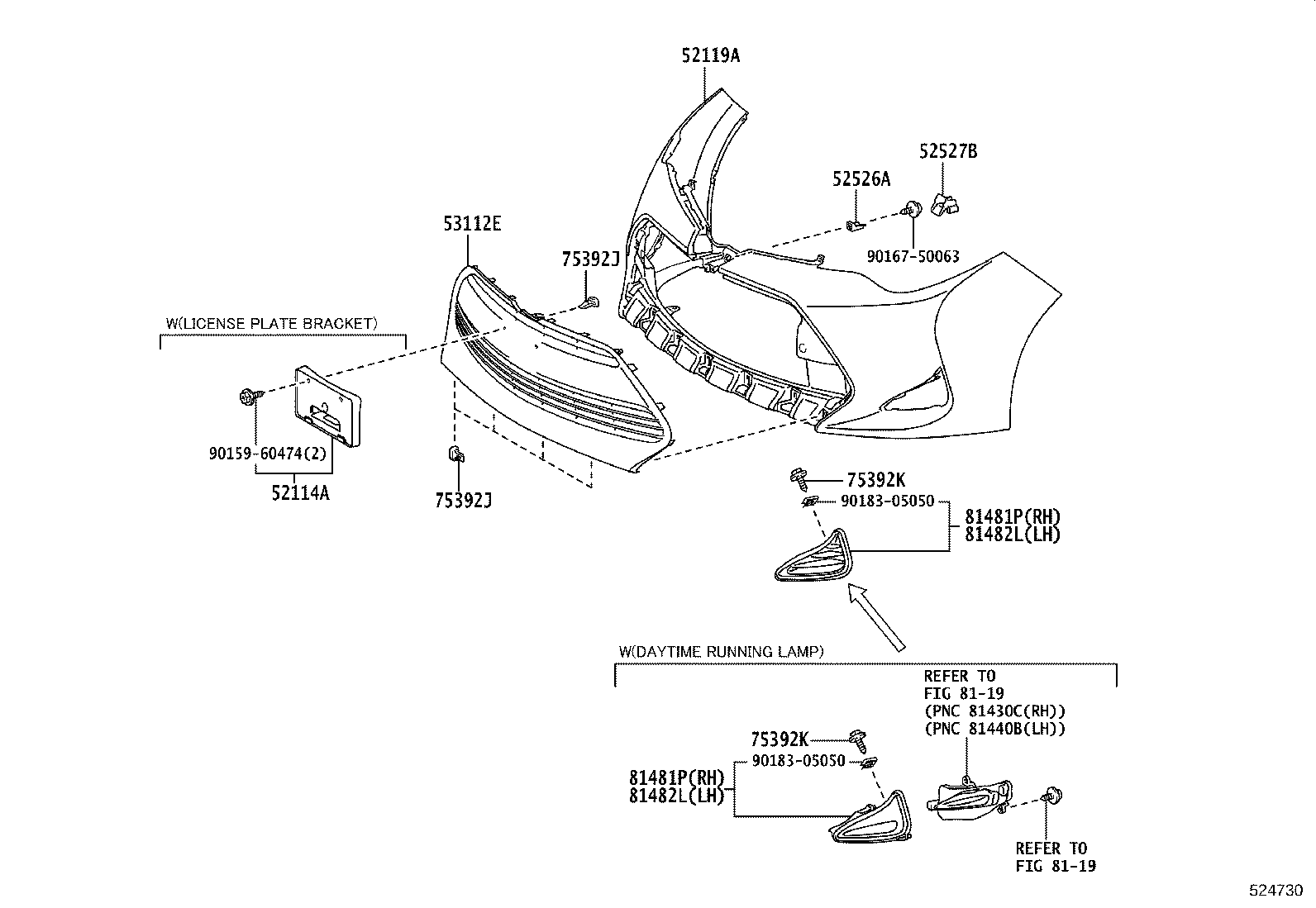 53879-02070 RETAINER, FRONT FENDER LINER product image
