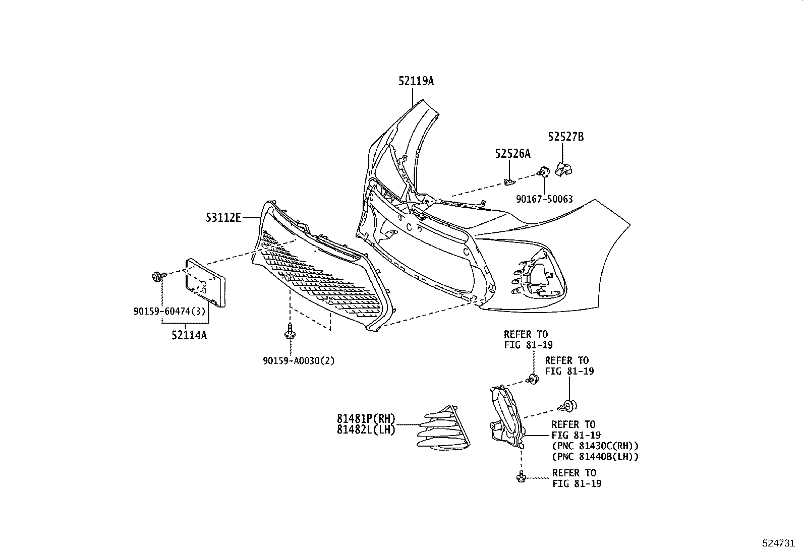 53879-02070 RETAINER, FRONT FENDER LINER product image