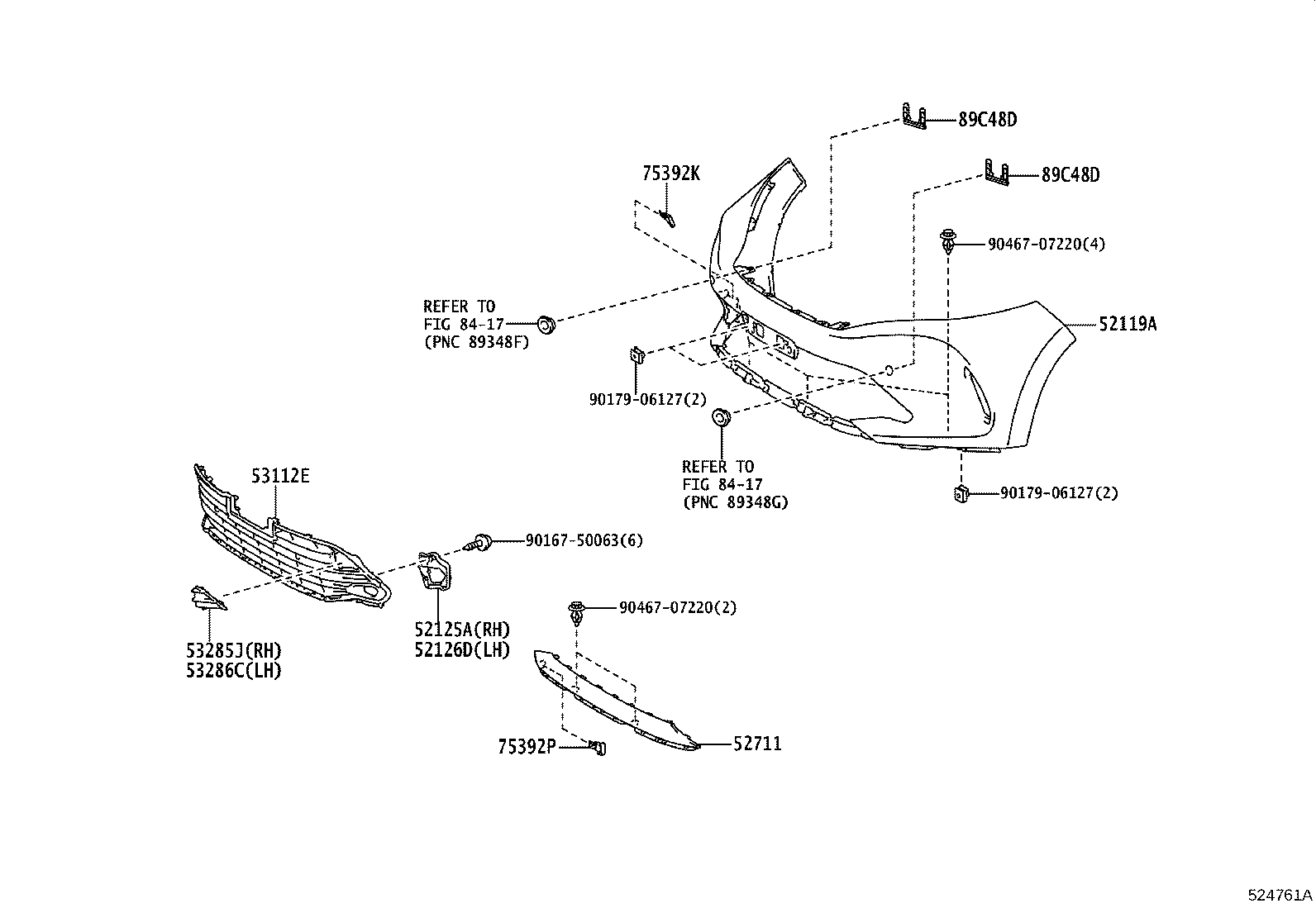 48695-48020 BRACKET, TOWER BAR, RH product image
