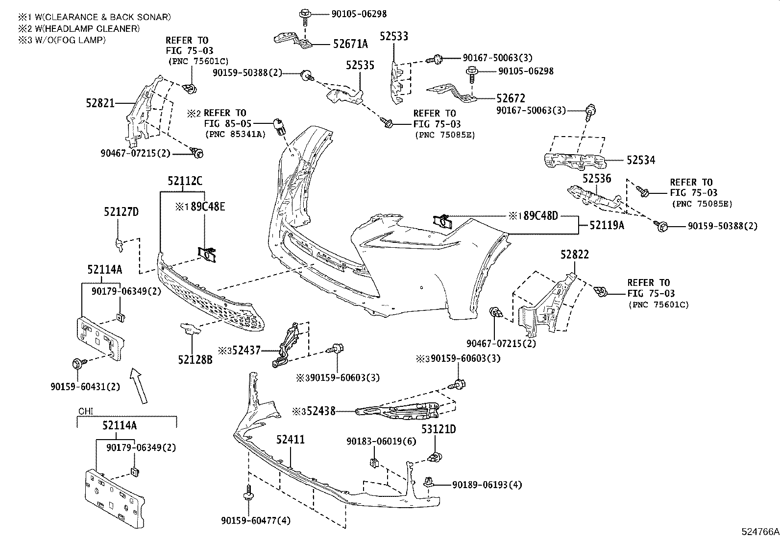 52102-78040 EXTENSION, FRONT BUMPER product image