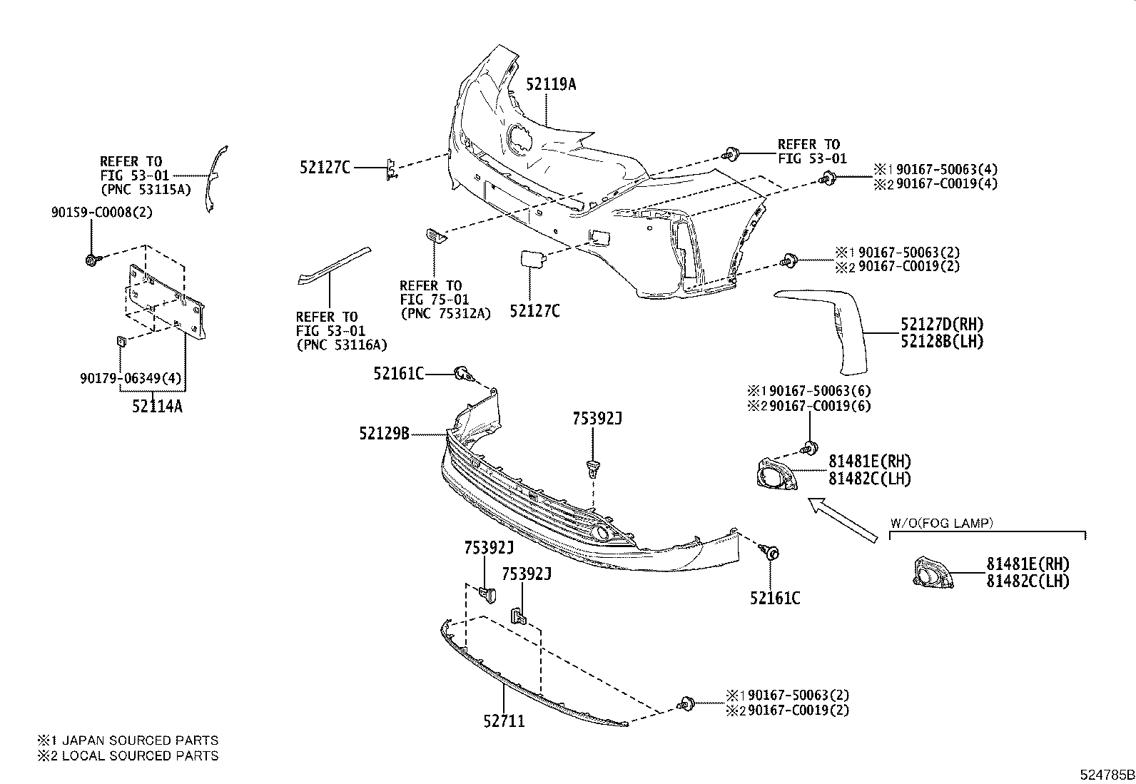 52102-F4010 EXTENSION SUB-ASSY, FRONT BUMPER, RH product image