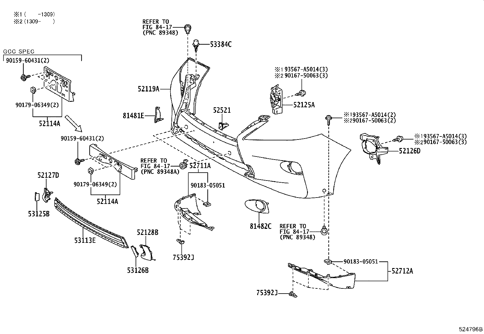 52114-48200 BRACKET, FRONT BUMPER EXTENSION MOUNTING product image