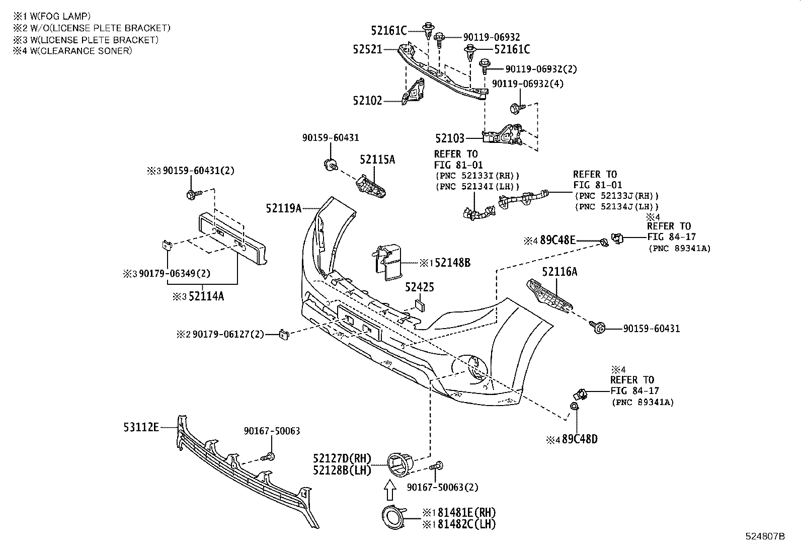 52411-60150 GUARD, FRONT BUMPER product image