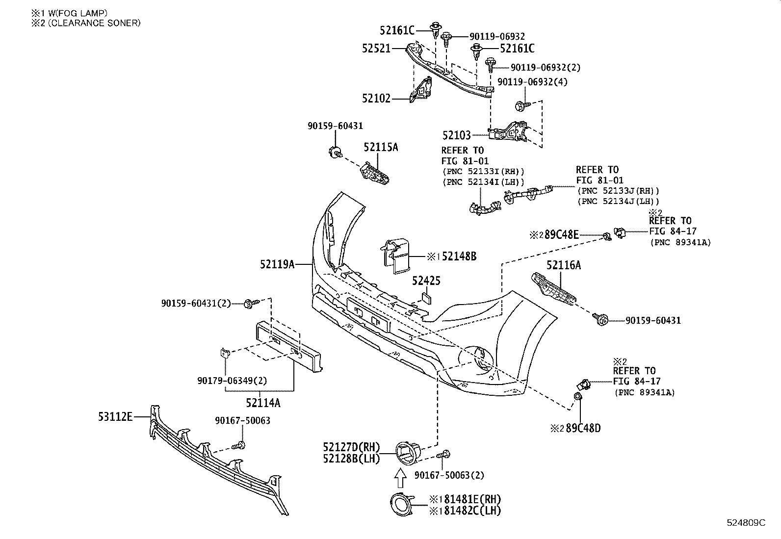 52025-60050 EXTENSION SUB-ASSY, FRONT BUMPER, NO.2 RH product image