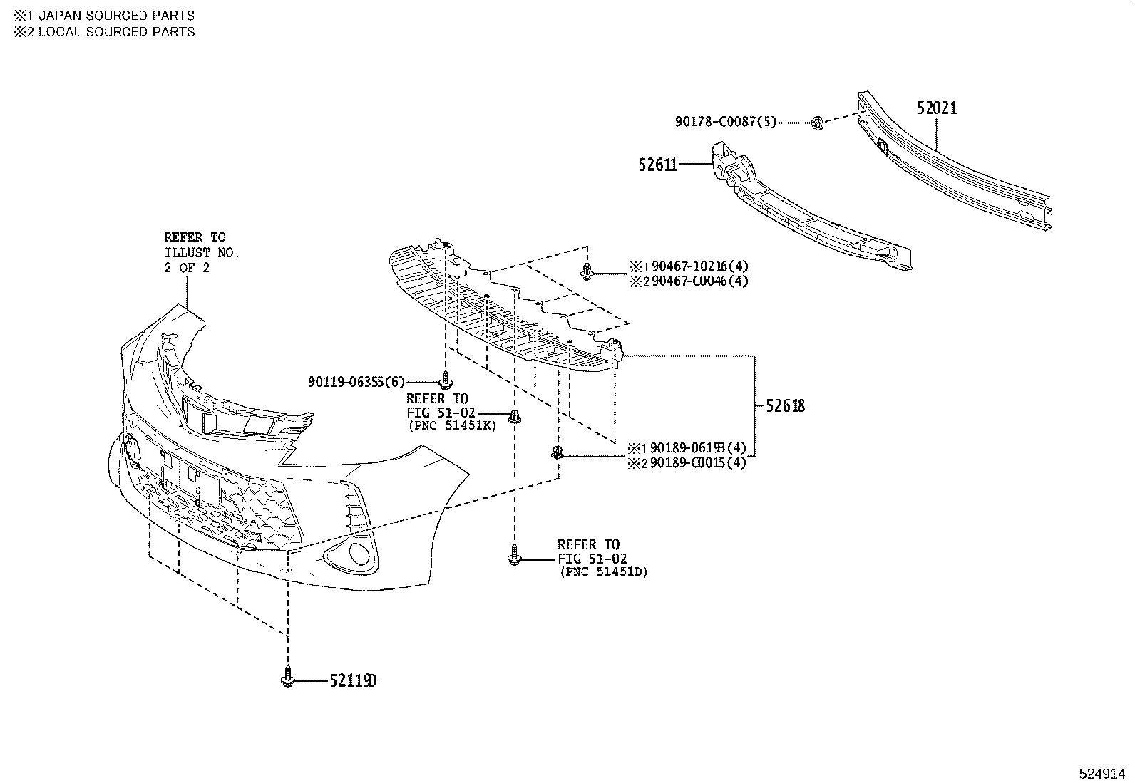 52127-0D630 COVER, FRONT BUMPER HOLE, RH product image