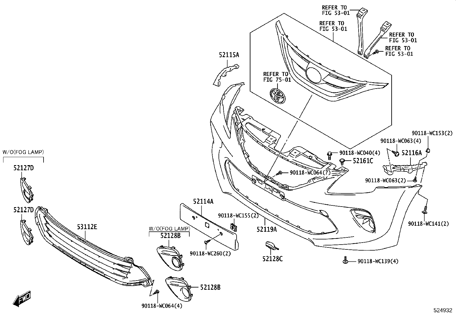 81481-WC003 COVER, FRONT BUMPER HOLE, RH product image