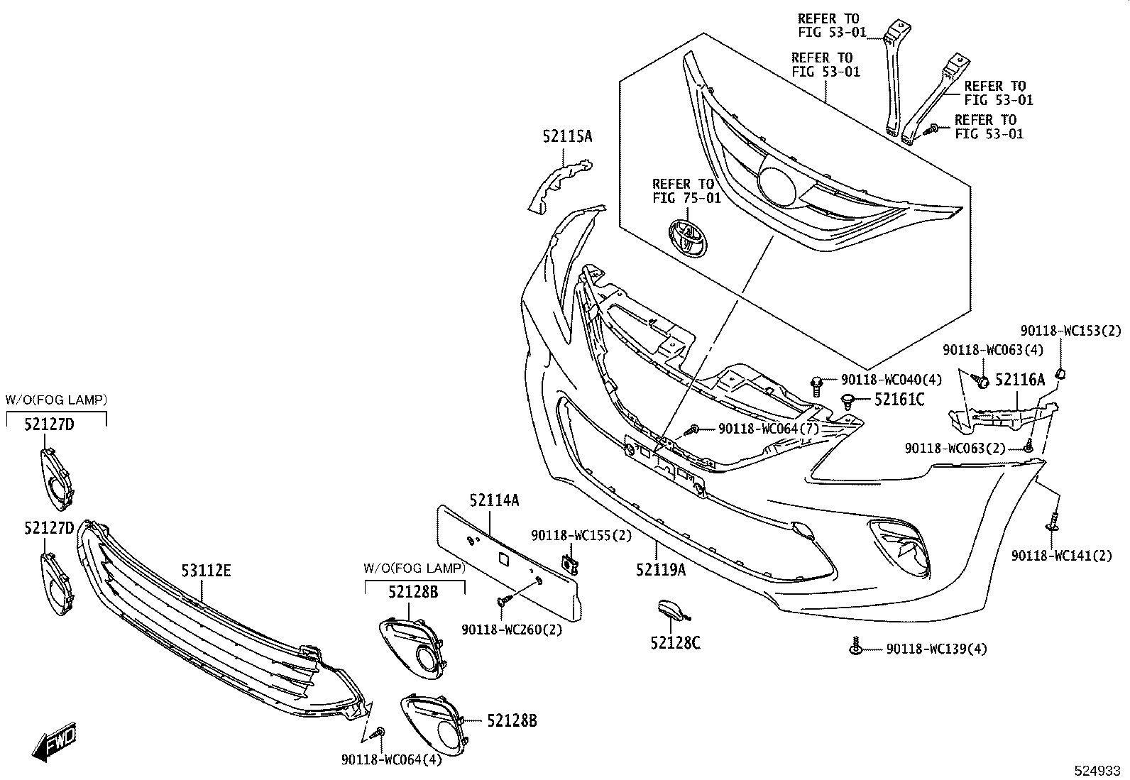 81481-WC003 COVER, FRONT BUMPER HOLE, RH product image