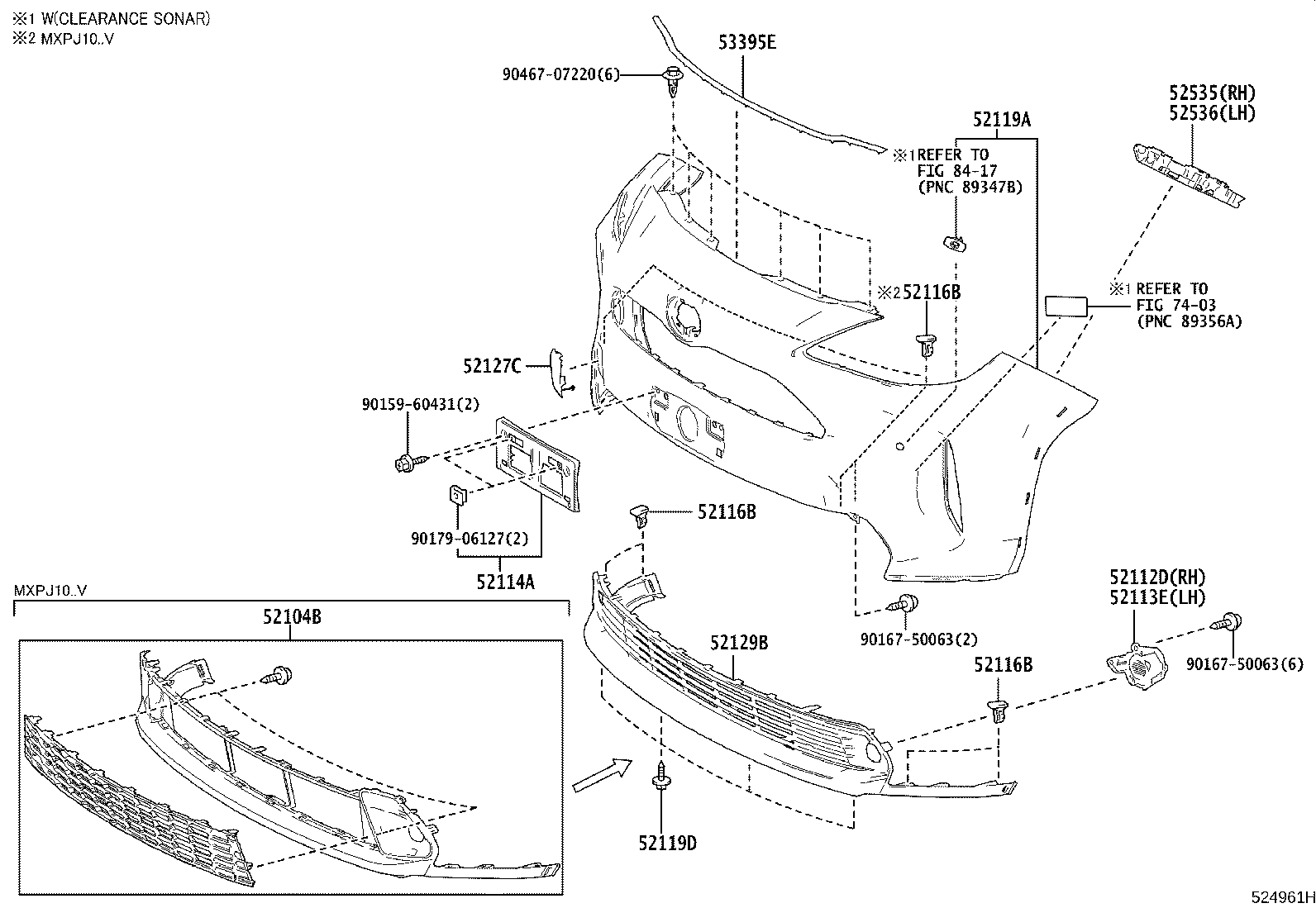 52113-52110 EXTENSION, FRONT BUMPER, LH product image