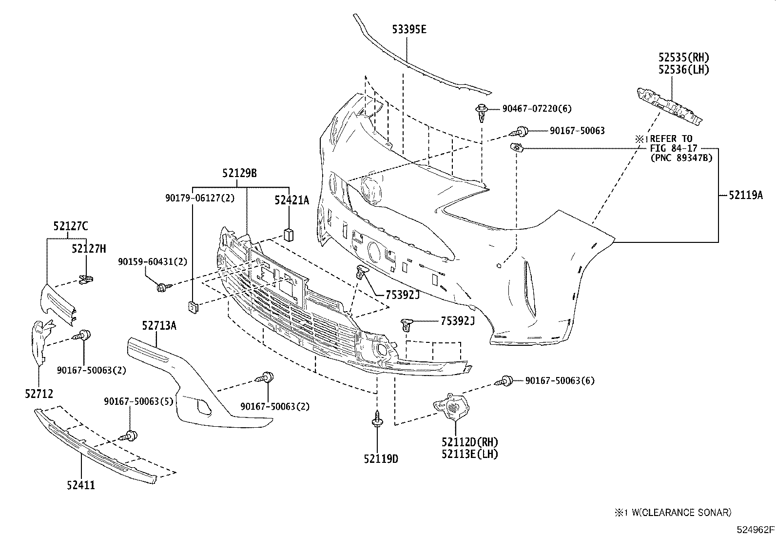 52113-52110 EXTENSION, FRONT BUMPER, LH product image